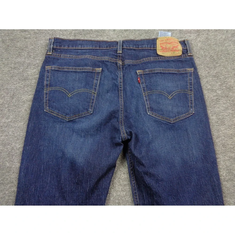 Levis 527 Jeans Mens 36x34 Blue Medium Wash Regular Bootcut Denim Pants Western